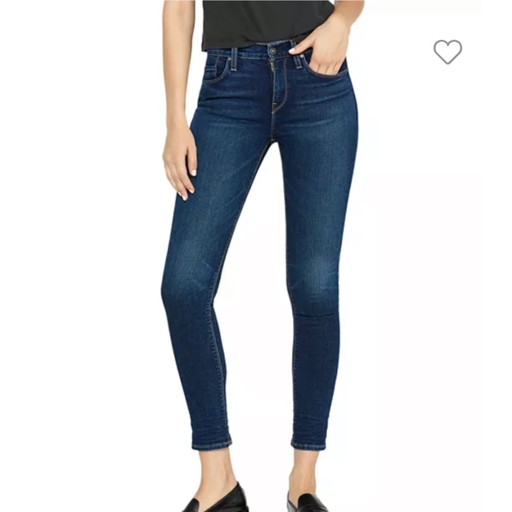 Hudson Nico Mid Rise Ankle Skinny Jeans in Obscurity